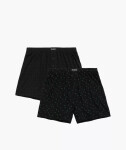Boxerky Atlantic 2MBX-058 A'2 S-2XL černo-černá S