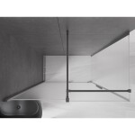 MEXEN/S - Velar sprchový kout, posuvné dveře 140 x 80 cm, dekor, grafit kartáčovaná 871-140-080-31-66