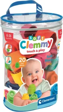 Clementoni Clemmy baby - 20 kostek v plyšovém pytli