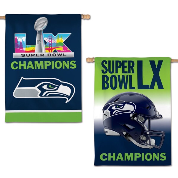 Vlajka Seattle Seahawks NFL Super Bowl LX Champions Premium 2-Sided