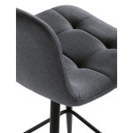 Barová židle, šedá, sametová látka, AUB-X7015 GREY2