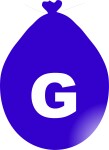 Balónek písmeno G modré balonky.cz Balónek písmeno G modré balonky.cz