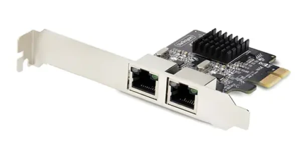 StarTech síťová karta 2-Port Gigabit PCIe černá / Síťová karta / PCI Express x1 / 2x RJ45 (ST1000SPEXD4T)