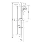 INVENA - Sprchový set MIDNIGHT černá/zlato AU-35-014-S