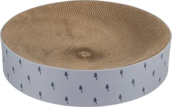 TRIXIE Škrabací pelíšek LILLY šedá / kulatý / s catnipem / karton / O 45 × 10 cm (TX-48014)