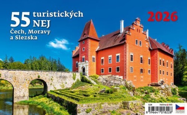 Kalendář stolní 2026 - 55 turistických nej Čech, Moravy a Slezska