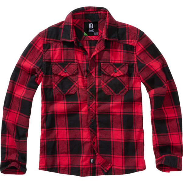 Brandit Košile dětská Kids Check Shirt Long Sleeve červená | černá 134/140
