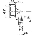 Alcadrain Kolínko komplet G1"/8–16 P0049-ND P0049-ND