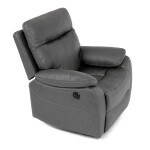 TV a relaxační křeslo s elektrickým ovládáním, potah šedá látka v dekoru vintage, 1 motor 240V