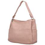 Stylová dámská koženková kabelka na rameno Irenea, růžová