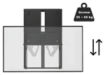 VivoLink FlexiLift Wall Mount černá / nástěnný držák pro TV / 200x200 mm / 65"-86" / až do 65 kg (VLMW-FLEXI-M)