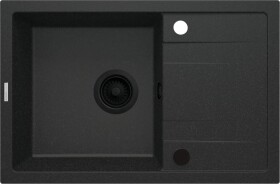 DEANTE - Corio metal grafit Granitový dřez, 1-miska s odkapávačem ZRC_G113