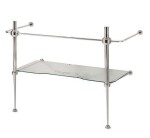 KERASAN - WALDORF konstrukce pro umyvadlo 100cm se skleněnou policí, chrom 9196K1