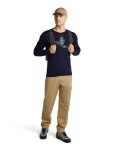 Pánské merino triko dlouhý rukáv ICEBREAKER Mens Merino 200 Oasis LS Crewe SkiingYeti, Midnight Navy velikost: S