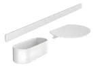 Hansgrohe Set koupelnových doplňků matná bílá / Sada koupelnových doplňků / nástěnná lišta / 2× polička / EasyClick (27966700)