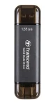 Transcend ESD310C 128GB černá / Externí SSD disk / USB-A/C 3.2 Gen 2 / R: 1050 MB/s / W: 700 MB/s (TS128GESD310C)
