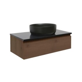 Koupelnová skříňka s technickým kamenem SAT B-Way 99x30x45 cm ořech mat BWAY100NUTTK BWAY100NUTTK
