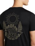 Pánské merino triko krátký rukáv ICEBREAKER Mens Merino 150 Tech Lite SS Tee Forest Footsc, Black velikost: M