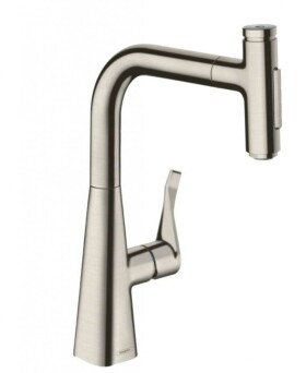 HANSGROHE - M71 Dřezová baterie M7117-H240 s výsuvnou sprškou, sBOX, vzhled nerezu 73817800