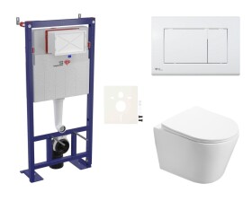 Cenově zvýhodněný závěsný WC set SAT do lehkých stěn / předstěnová montáž + WC SAT Infinitio SIKOSSIN20 SIKOSSIN20