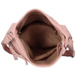 Trendy dámská koženková crossbody kabelka Felisia, růžová