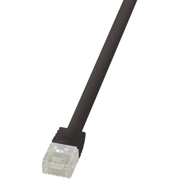 LogiLink CF2093U RJ45 síťové kabely, propojovací kabely CAT 6 U/UTP 10.00 m černá flexibilní provedení 1 ks