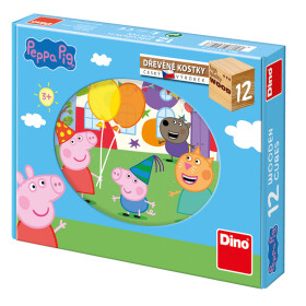 Peppa Pig: dřevěné kostky 12 ks - Dara