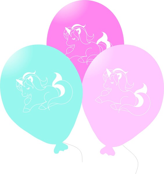 Balónky jednorožec 6 ks 27 cm balonky.cz Balónky jednorožec 6 ks 27 cm balonky.cz