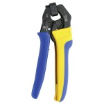 KNIPEX - kleště lisovací - 230mm - čtyřtrnové, stočené kontakty Harting; Ilme; Phoenix; Amphenol; Walther; HTS;Contact; Weidmüller 0.14-6mm², v plastovém kufříku s pěnovou vložkou (975265)