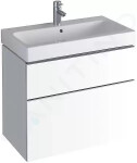 GEBERIT - iCon Umyvadlo 750x485 mm, s přepadem, otvor pro baterii, KeraTect, bílá 124075600