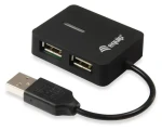 Equip Hub USB 2.0 černá / 4 porty / 480 Mbit/s (128952)