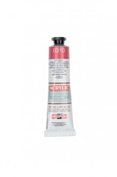 Akrylová barva Koh-i-Noor 40 ml - červená tmavá 0310