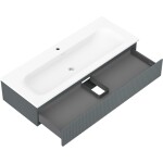 MEXEN/S - Rivel koupelnová skříňka 120 cm s umyvadlem Vela, 1 šuplík, reliéf , grafit mat/bílá mat - 91A20-12023-1-BF66-W23M0 91A20-12023-1-BF66-W23M01