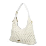 Stylová dámská háčkovaná kabelka Coveri Luna, bílá