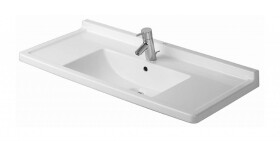 DURAVIT - Starck 3 Umyvadlo nábytkové 105x49 cm, s 1 otvorem pro baterii, s WonderGliss, alpská bílá 03041000001