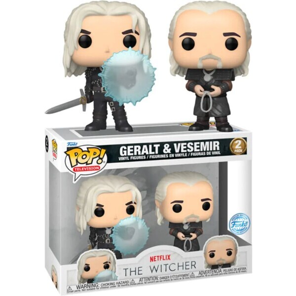 Funko POP TV: Witcher Geralt and Vesemir 2pack (Zaklínač, exclusive special edition)