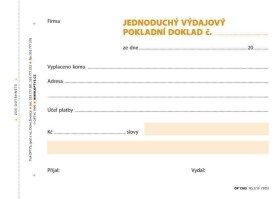 Výdajový doklad jednoduchý, A6, 100 listů, NCR