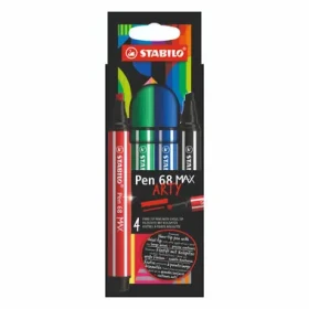 STABILO® Pen 68 MAX - ARTY - 4 ks sada - 4 různé barvy (768/04-21)