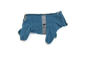 Komfort fleecová kombinéza pro psa Barva: Modrá, Délka zad (cm): 28, Obvod hrudníku: 36 - 42 cm