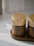 GEJST Mlýnek na sůl a pepř Sina Dark Oak / Brass, hnědá barva, dřevo, kov
