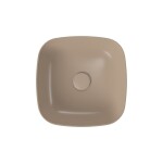 CERSANIT - Pultové umyvadlo LARGA čtvercové (38x38) hnědé mat, BOX K677-058
