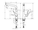 HANSGROHE - Metris New Dřezová baterie, Select, chrom 14883000