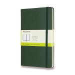 Zápisník Moleskine - tvrdé desky, L, čistý - tm. zelený