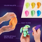 OKTO Modelování Malý svět v rámečku motiv "Zajíček na měsíci" 21x21 cm, OKTO, W051113