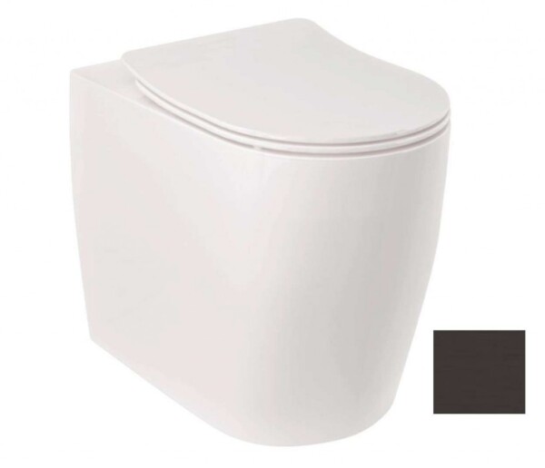 KLUDI - Resa R Stojící WC, vario odpad, Rimless, matná černá 23WCB0439