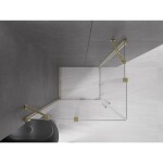 MEXEN/S - Velar Duo čtvercový sprchový kout 100 x 90, transparent, zlatá 871-100-090-02-50