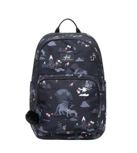 Ergonomický školní Frii of Norway Active 22l Black Dragon