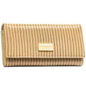 Módní dámská koženkovo-kožená peněženka Peterson Clea, béžová