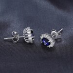 Stříbrná souprava šperků Swarovski Elements Kate, stříbro 925/1000, Modrá 40 cm + 5 cm (prodloužení)