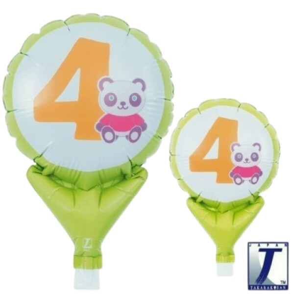 Balónek číslo 4 zvířátko 10 cm x 15 cm Balónek číslo 4 zvířátko 10 cm x 15 cm